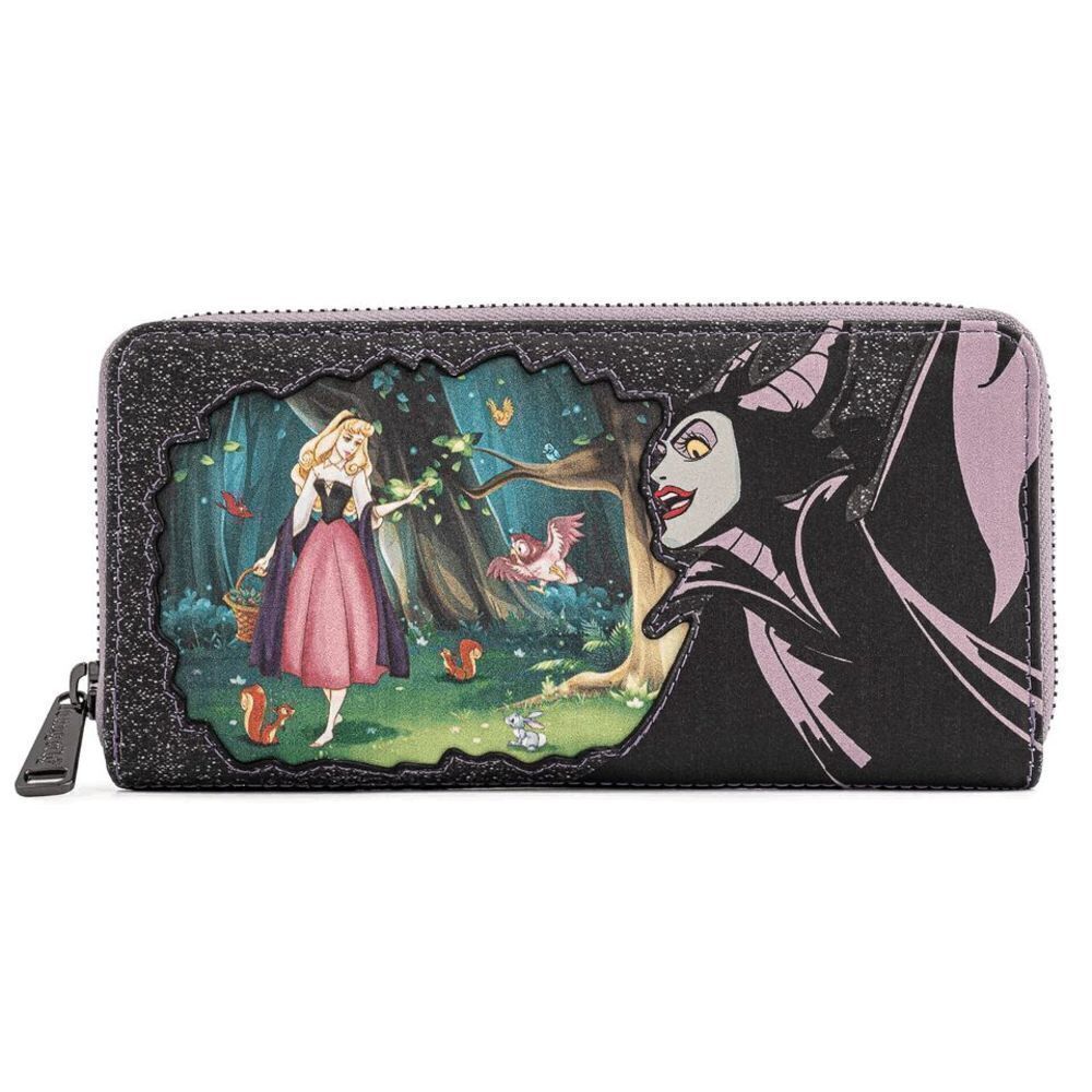 LOUNGEFLY DISNEY VILLAINS SCENE MALEFICENT SLEEPING BEAUTY ZIP WALLET